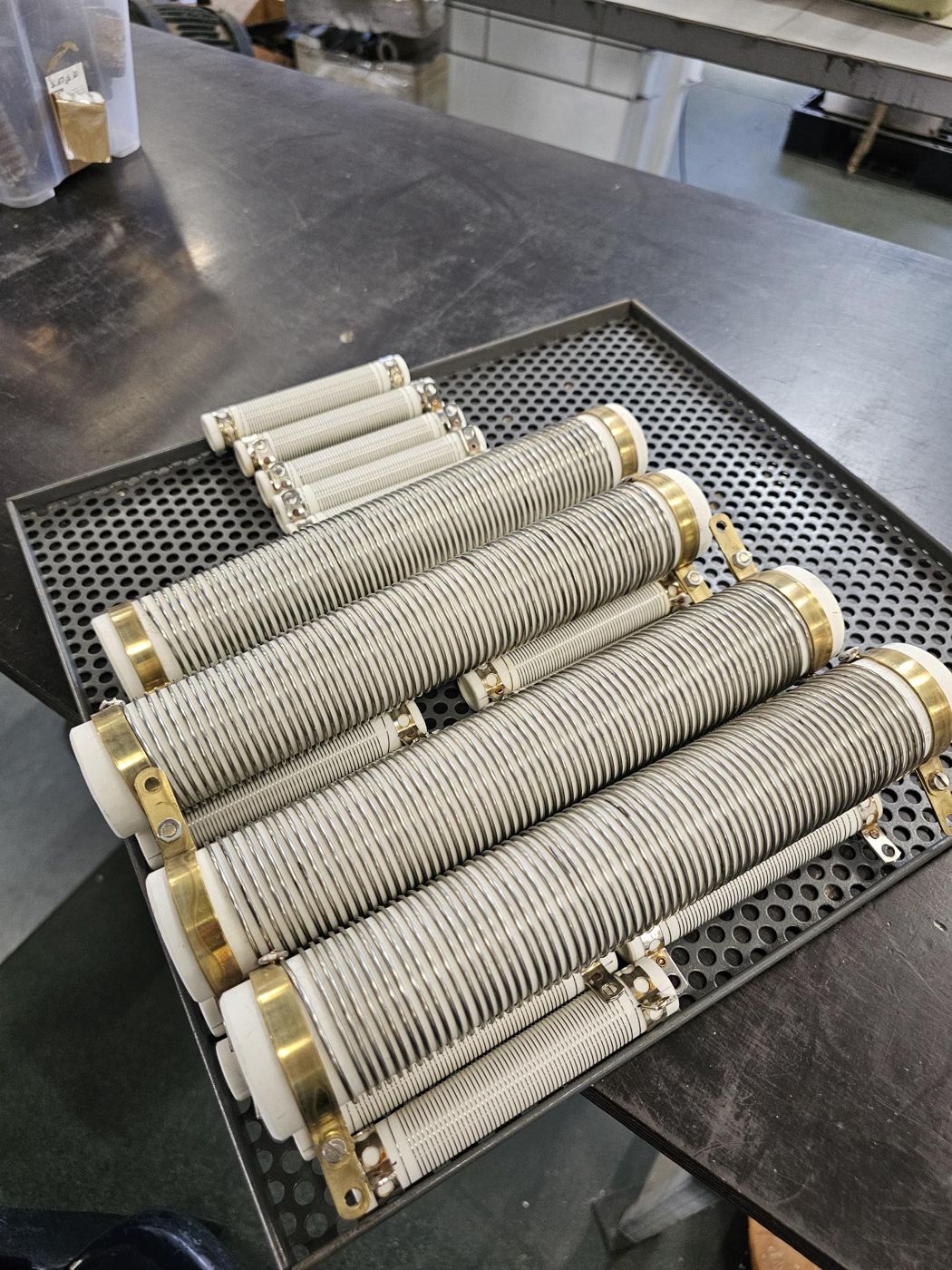 Hurtle Webster wire wound resistors with brass end caps