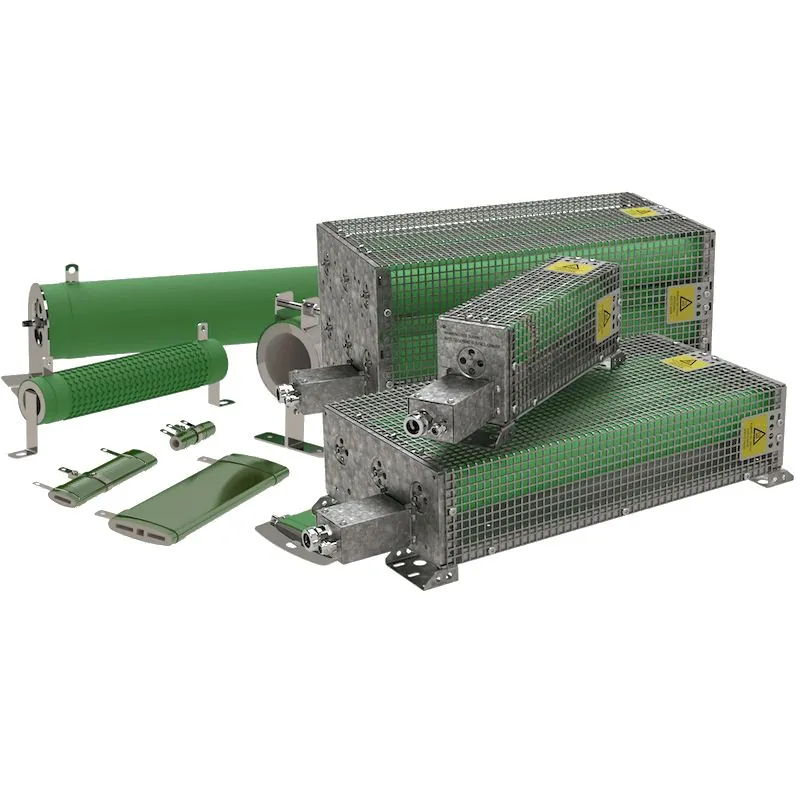 Wire wound resistors and enclosed resistor banks