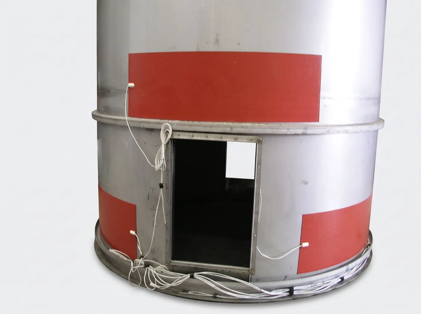 Silicone heat mats fitted to a stainless steel vessel