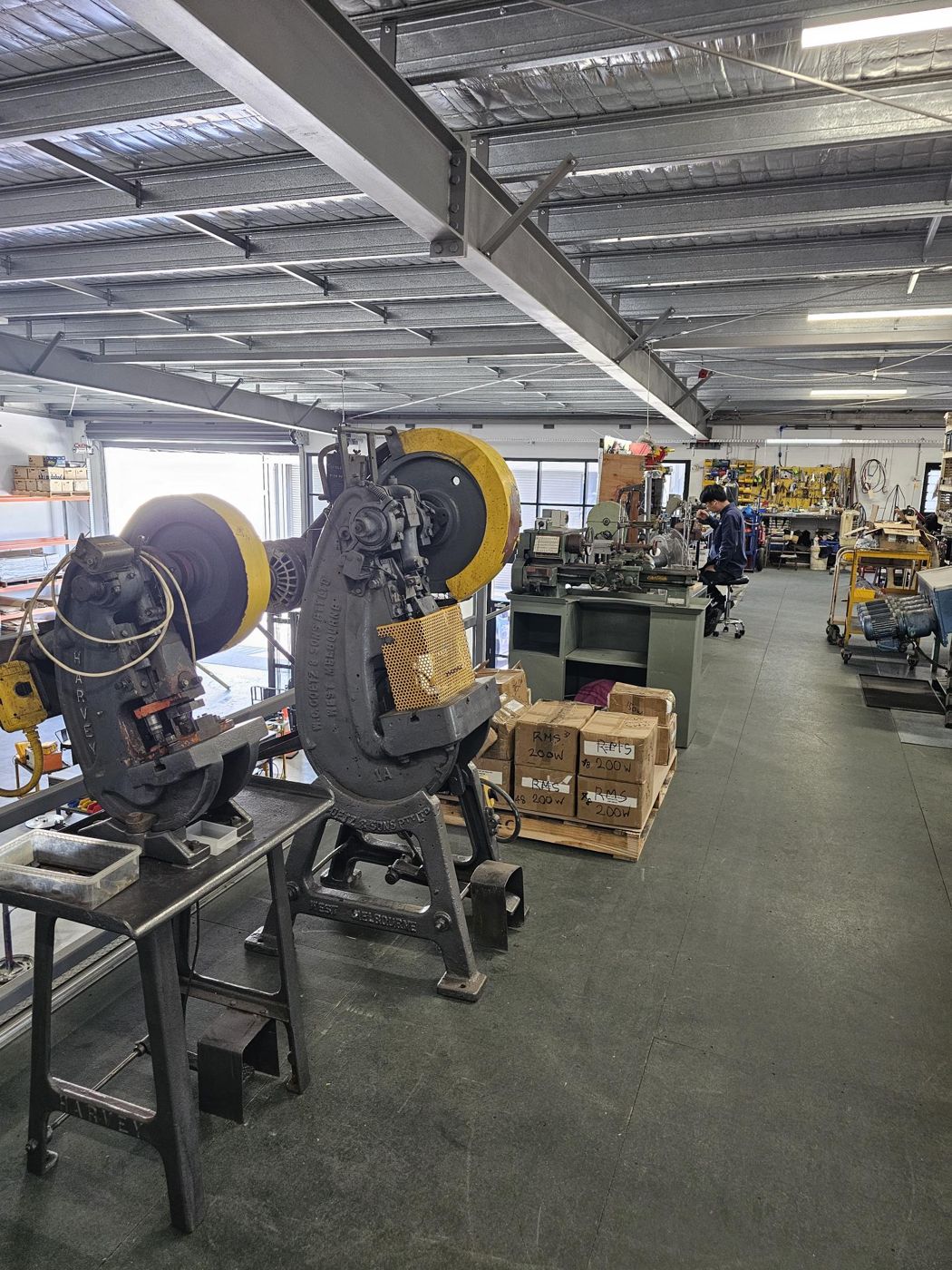 Resistor winding machinery installed at the Brisbane manufacturing facility